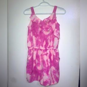 pink tie dye romper